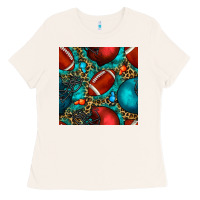 Bone american football helmet with leopard and gemstone Ladies Tee - BundleAndBundleShop