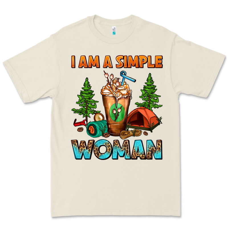 I Am A Simple Woman Camping Frappe Premium Tee by FaDigitalArtStudio | Teevron