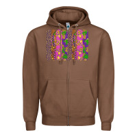 Chestnut mardi gras brushstrokes Zipper Hoodie - RanaPortraitStore