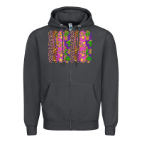 Smoke mardi gras brushstrokes Zipper Hoodie - RanaPortraitStore