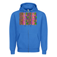 True Royal mardi gras brushstrokes Zipper Hoodie - RanaPortraitStore