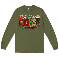 Army Green Nurse Juneenth Long Sleeve Tee - CowhideDigitalArt
