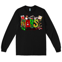 Black Nurse Juneenth Long Sleeve Tee - CowhideDigitalArt