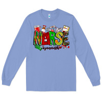 Colony Blue Nurse Juneenth Long Sleeve Tee - CowhideDigitalArt
