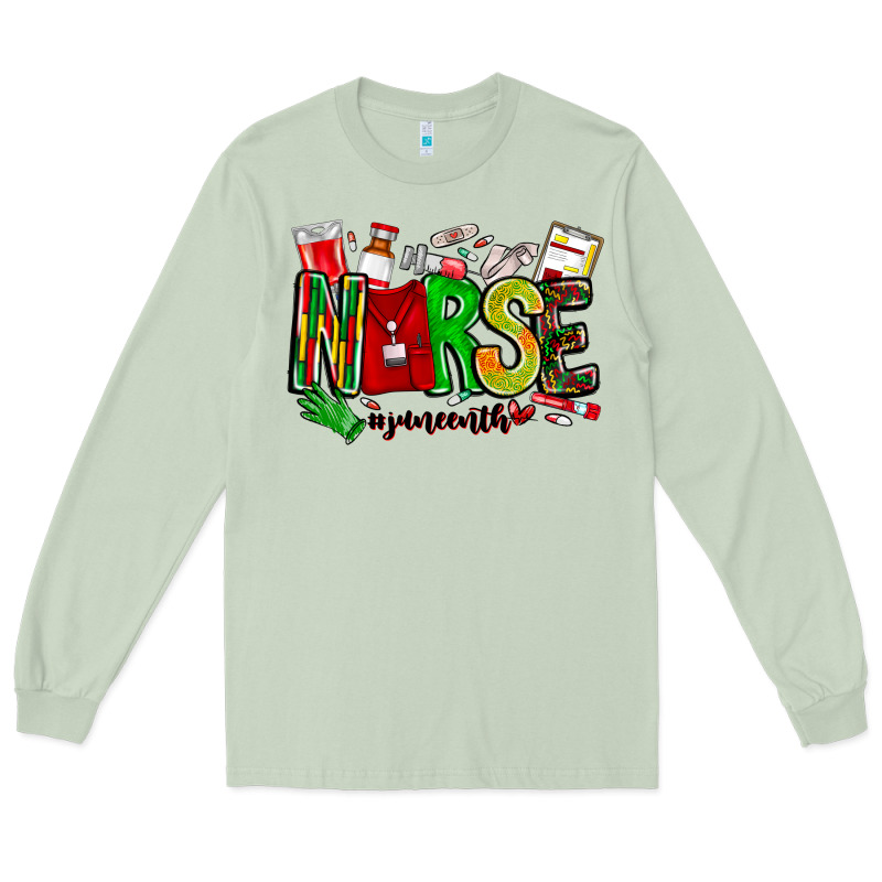 Nurse Juneenth Long Sleeve Tee by CowhideDigitalArt | Teevron