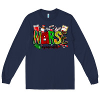 Navy Nurse Juneenth Long Sleeve Tee - CowhideDigitalArt
