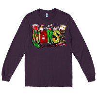 Plum Nurse Juneenth Long Sleeve Tee - CowhideDigitalArt