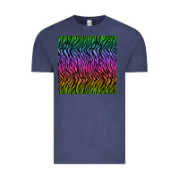 Vintage Denim tiger glitter seamless pattern Vintage Tee - BundleAndBundleShop