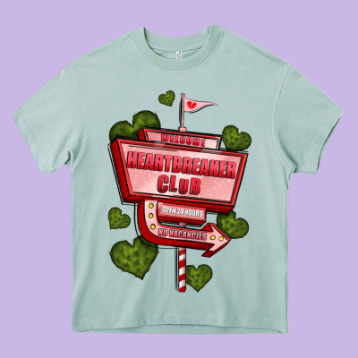 Heartbreaker Club Olivia Heavy Core Tee Designed By Oliviacreatesart