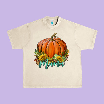 Pumpkin Mama Urban Heavy Tee Designed By Bundleandbundleshop