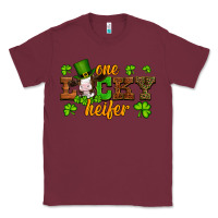 Burgundy st patricks one lucky heifer baby cow Classic Tee - Artiststas