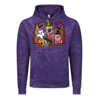 Cloud Purple halloween pigs Vintage Hoodie - SublimationCraftShop