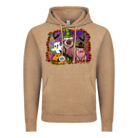 Vintage Coffee halloween pigs Vintage Hoodie - SublimationCraftShop