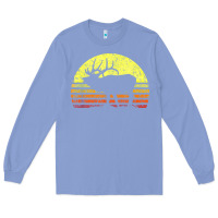 Colony Blue american elk hunter dad vintage retro sun bow hunting gift Long Sleeve Tee - linhVisuals