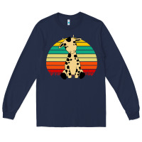 Navy africa animals african safari retro Long Sleeve Tee - linhVisuals