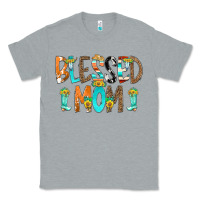 Heather Grey Blessed Mom Classic Tee - CowCowDesign