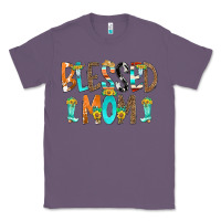 Lavender Blessed Mom Classic Tee - CowCowDesign