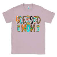 Lilac Blessed Mom Classic Tee - CowCowDesign