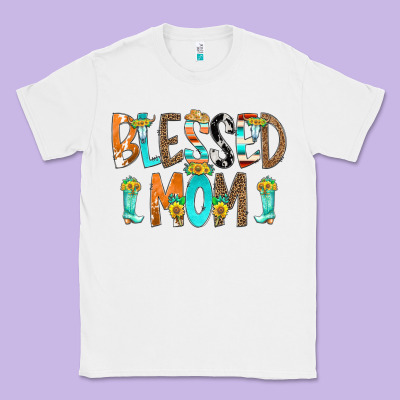 Blessed Mom Classic Tee Designed By Cowcowdesign