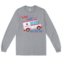 Heather Grey emt paramedic wee woo ambulance boo Long Sleeve Tee - linhVisuals