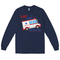 Navy emt paramedic wee woo ambulance boo Long Sleeve Tee - linhVisuals