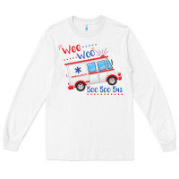White emt paramedic wee woo ambulance boo Long Sleeve Tee - linhVisuals