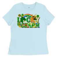 Baby Blue lucky charm Ladies Tee - FaDigitalArtStudio