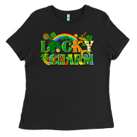Black lucky charm Ladies Tee - FaDigitalArtStudio