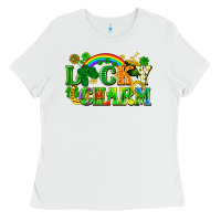 White lucky charm Ladies Tee - FaDigitalArtStudio