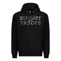 Black armed forces day support our troops Premium Hoodie - Artiststas
