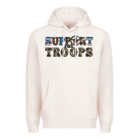 Pale Pink armed forces day support our troops Premium Hoodie - Artiststas