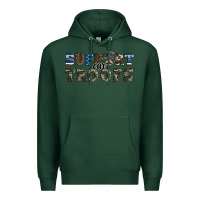Sports Green armed forces day support our troops Premium Hoodie - Artiststas