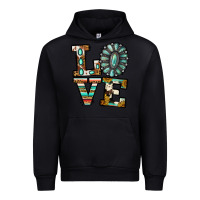 Black turquoise serape love Urban Hoodie - Jasminsmagicworld