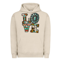 Pigment French Oak turquoise serape love Urban Hoodie - Jasminsmagicworld