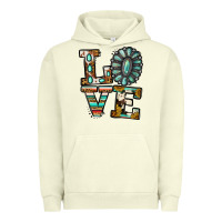 Pigment Pistachio turquoise serape love Urban Hoodie - Jasminsmagicworld