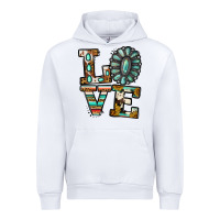 White turquoise serape love Urban Hoodie - Jasminsmagicworld