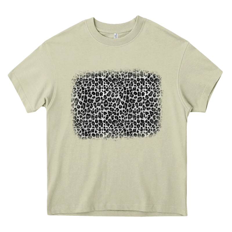 Grey Leopard Background Heavy Core Tee by OliviaCreatesArt | Teevron
