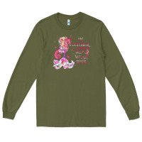 Army Green mermaid in october we wear pink breast cancer awareness Long Sleeve Tee - linhVisuals