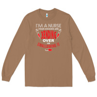 Toasted Coconut i'm a nurse bend over or swallow it Long Sleeve Tee - linhVisuals