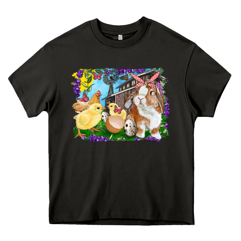 Easter Farm Chicks And Bunny Heavy Core Tee by RanaPortraitStore | Teevron