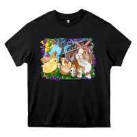 Black easter farm chicks and bunny Heavy Core Tee - RanaPortraitStore