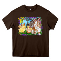 Chocolate Brown easter farm chicks and bunny Heavy Core Tee - RanaPortraitStore