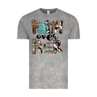 Cloud Rock Faith Over Fear Vintage Tee - FaDigitalArtStudio