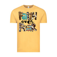 Vintage Mustard Faith Over Fear Vintage Tee - FaDigitalArtStudio