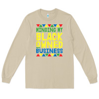 Mushroom minding my black owned business women entrepreneur Long Sleeve Tee - linhVisuals