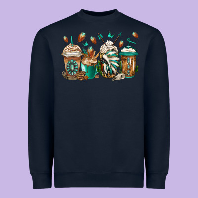 Indian Headdress Coffee Cups Heavyweight Sweatshirt Designed By Jasminsmagicworld
