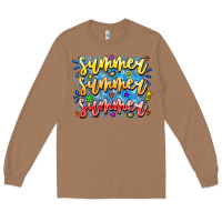 Toasted Coconut Summer Summer Summer Long Sleeve Tee - CowhideDigitalArt