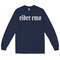 Navy elder emo Long Sleeve Tee - linhVisuals