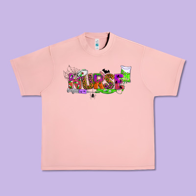 Halloween Nurse Urban Heavy Tee Designed By Bundleandbundleshop
