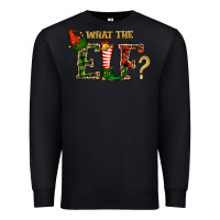 Black What The Elf Christmas Premium Sweatshirt - RanaPortraitStore